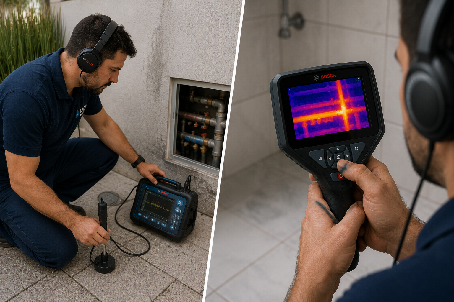 Caça Vazamento com Tecnologia: Geofone e Termografia